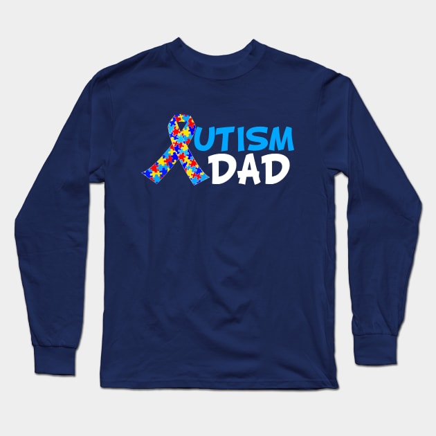 Autism Dad Long Sleeve T-Shirt by epiclovedesigns